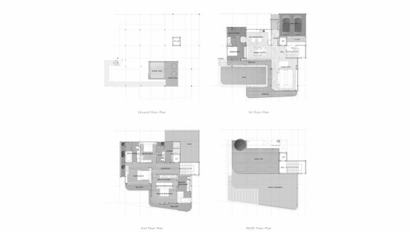 Villa floor plan, 4 bedrooms in Botanica Modern Sea Karon No. 11006 (2D)